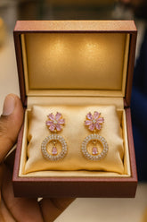 Zircon Earring-130 (Pink)